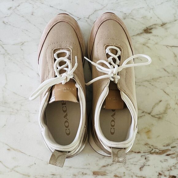 COACH Light Khaki Blush C147 Runner Sneakers - US 8 - Picture 6 of 8